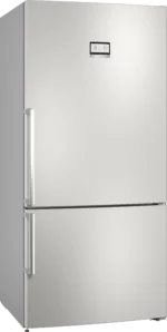 Serie 6 Freistehende Kühl-Gefrier-Kombination mit Gefrierbereich unten 186 x 86 cm Edelstahl