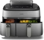 Philips Airfryer 5000 Series Dual Basket Heißluftfritteuse mit Dampfgar-Funktion & 2 Körben