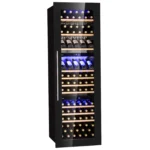 Vinsider 55,5cm 89 Flaschen Einbau-Weinkühlschrank​ 3 Zonen Schwarz