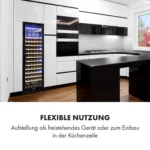 Vinovilla 59,5cm 165 Flaschen Unterbau-Weinkühlschrank Schwarz – Bild 2