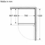 Serie 4 Freistehende Kühl-Gefrier-Kombination mit Gefrierbereich unten 203 x 70 cm Edelstahl – Bild 19