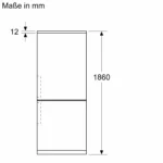 Serie 4 Freistehende Kühl-Gefrier-Kombination mit Gefrierbereich unten 186 x 60 cm Edelstahl – Bild 17