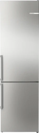 Serie 4 Freistehende Kühl-Gefrier-Kombination mit Gefrierbereich unten 203 x 60 cm Edelstahl