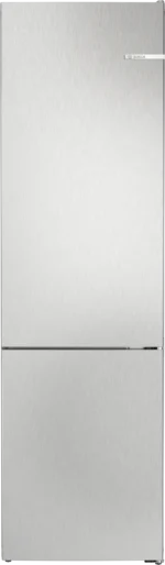 Serie 4 Freistehende Kühl-Gefrier-Kombination mit Gefrierbereich unten 203 x 60 cm Metall-Optik