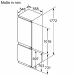 Serie 6 Einbau-Kühl-Gefrier-Kombination mit Gefrierbereich unten 177.2 x 55.8 cm Flachscharnier mit Softeinzug – Bild 11