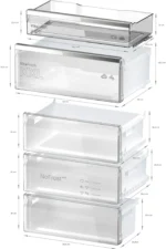 Serie 6 Freistehende Kühl-Gefrier-Kombination mit Gefrierbereich unten 203 x 70 cm Edelstahl – Bild 9