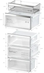 Serie 6 Freistehende Kühl-Gefrier-Kombination mit Gefrierbereich unten 203 x 60 cm Edelstahl – Bild 10