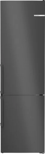 Serie 4 Freistehende Kühl-Gefrier-Kombination mit Gefrierbereich unten 203 x 60 cm Gebürsteter schwarzer Stahl AntiFingerprint