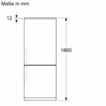 Serie 8 Freistehende Kühl-Gefrier-Kombination mit Gefrierbereich unten 186 x 86 cm Gebürsteter schwarzer Stahl AntiFingerprint – Bild 13