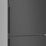 Serie 6 Freistehende Kühl-Gefrier-Kombination mit Gefrierbereich unten 186 x 75 cm Gebürsteter schwarzer Stahl AntiFingerprint