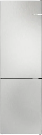 Serie 4 Freistehende Kühl-Gefrier-Kombination mit Gefrierbereich unten 186 x 60 cm Metall-Optik