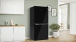 Serie 4 Kühl-Gefrierkombination mehrtürig, Glasfront 189.5 x 85.5 cm Schwarz, Total No Frost – Bild 2