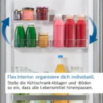 Serie 6 Freistehende Kühl-Gefrier-Kombination mit Gefrierbereich unten 203 x 60 cm Edelstahl – Bild 20