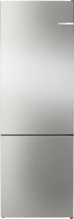 Serie 4 Freistehende Kühl-Gefrier-Kombination mit Gefrierbereich unten 203 x 70 cm Edelstahl