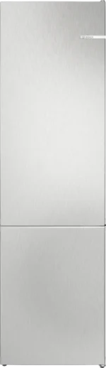 Serie 4 Freistehende Kühl-Gefrier-Kombination mit Gefrierbereich unten 203 x 60 cm Metall-Optik