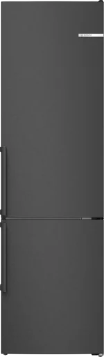 Serie 4 Freistehende Kühl-Gefrier-Kombination mit Gefrierbereich unten 203 x 60 cm Gebürsteter schwarzer Stahl AntiFingerprint