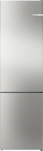 Serie 4 Freistehende Kühl-Gefrier-Kombination mit Gefrierbereich unten 203 x 60 cm Edelstahl