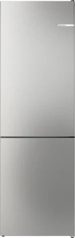 Serie 4 Freistehende Kühl-Gefrier-Kombination mit Gefrierbereich unten 186 x 60 cm Metall-Optik