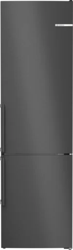 Serie 4 Freistehende Kühl-Gefrier-Kombination mit Gefrierbereich unten 203 x 60 cm Gebürsteter schwarzer Stahl AntiFingerprint