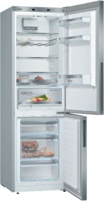 Serie 6 Freistehende Kühl-Gefrier-Kombination mit Gefrierbereich unten 186 x 60 cm Metall-Optik – Bild 2