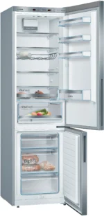 Serie 6 Freistehende Kühl-Gefrier-Kombination mit Gefrierbereich unten 201 x 60 cm Metall-Optik – Bild 2