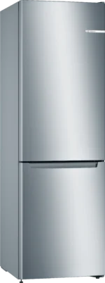 Serie 2 Freistehende Kühl-Gefrier-Kombination mit Gefrierbereich unten 176 x 60 cm Metall-Optik