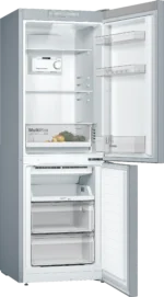 Serie 2 Freistehende Kühl-Gefrier-Kombination mit Gefrierbereich unten 176 x 60 cm Metall-Optik – Bild 2