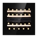 Rhone 59cm 25 Flaschen Einbau-Weinkühlschrank​ 2 Zonen Schwarz