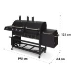 Kingsville Smoker Kombigrill Gas Kohle – Bild 7